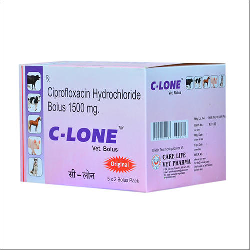 Ciprofloxacin Hydrochloride Bolus - 1500 mg for Cats, Dogs, Horses, Pigs | Medical Grade Nutritional Supplement in 100ml, 500ml, 5kg, 20kg Packaging