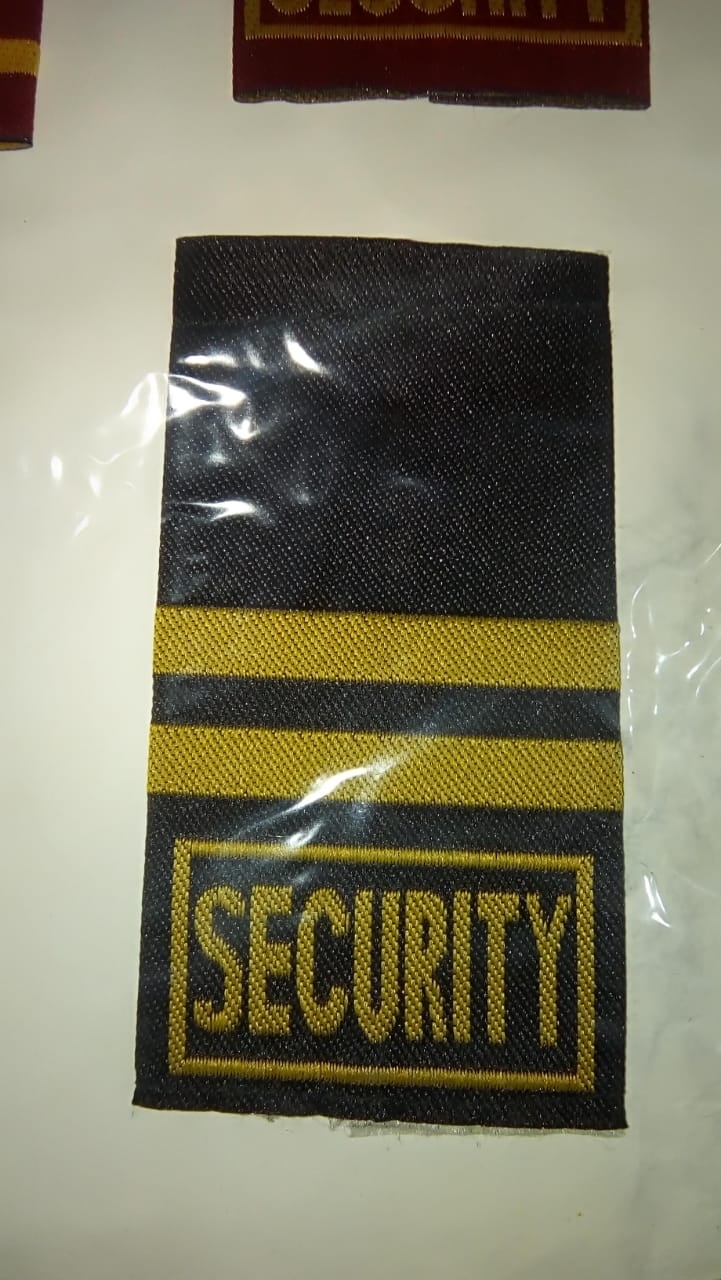 Security Woven Badges - Customized Cloth Designs | Best Quality Monograms For Uniforms And Garments
