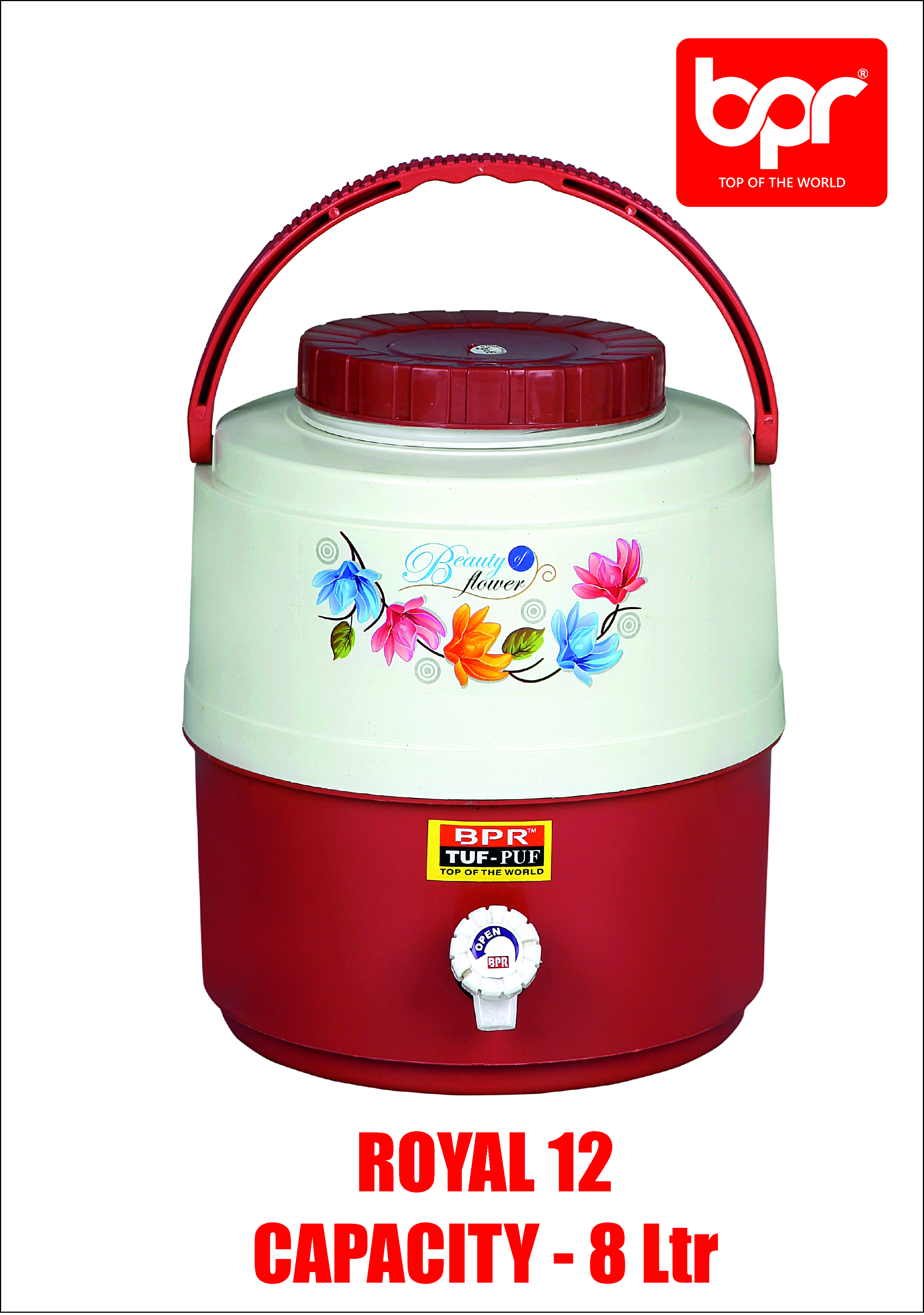 4 Colours Available - Red Water Cooler Jug