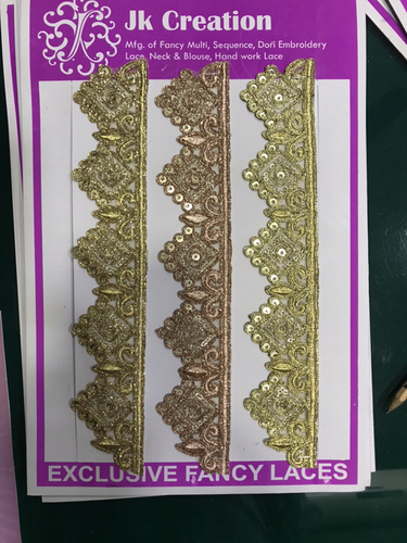 ऑर्गेंज सेक्विन डोरी लेस