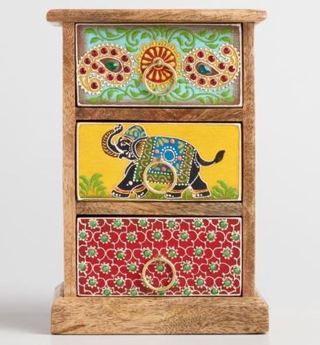 Wooden Handicraft Storage Unit Small Handmade