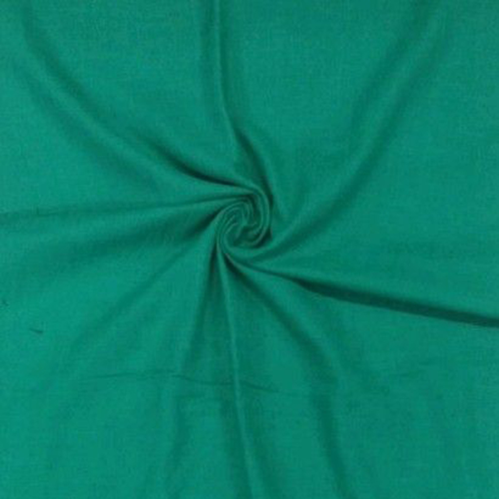 Cotton Slub Fabric - 45 Inches Wide, 150 Gsm Weight | Green Color, Plain Weave, Machine Washable, Ideal For Kurtis And Ethnic Wear