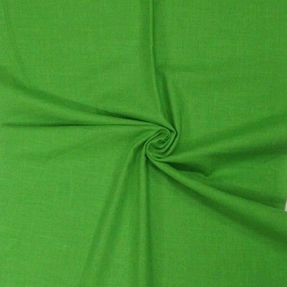 Cotton Slub Fabric - 45 Inches Wide, 150 Gsm Weight | Green Color, Plain Weave, Machine Washable, Ideal For Kurtis And Ethnic Wear
