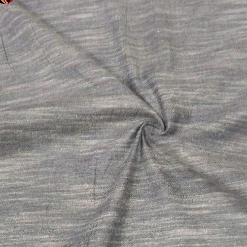 Linen Silky Slub Fabric - 45 Inches Width, 150 Gsm Weight | Grey Color, Perfect For Kurtis And Casual Ethnic Wear