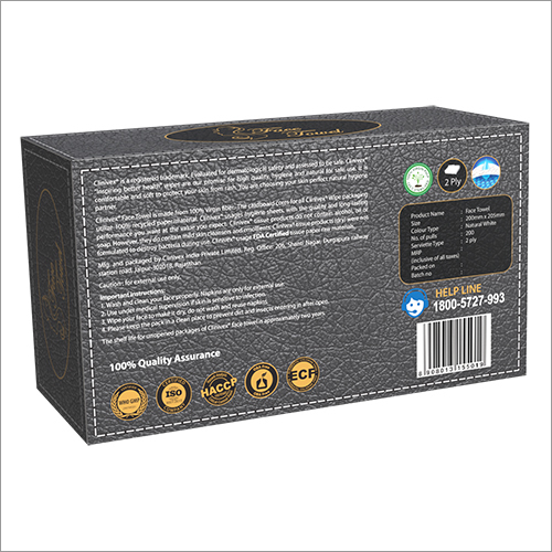 Face Towel - Elite (200) - Natural White, 20cm X 20.5cm, 2 Ply | Lightweight, Highly Moisture-absorbent, Disposable Napkin