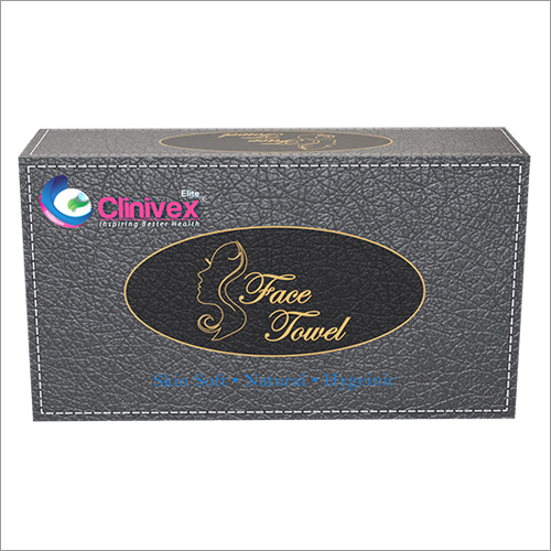 Face Towel - Paper-based, 20cm X 20.5cm , Natural White, Moisture-absorbent, 2-ply, 200 Total Pieces