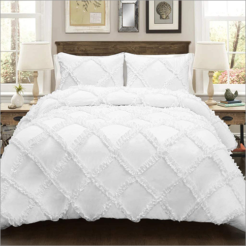 Washable Diamond Ruffle Duvet Cover Set