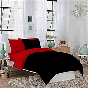Solid Reversible Duvet Set - King Size, Washable Plain Dyed Fabric | Stain Resistant, Anti-microbial, Wear And Tear Resistant