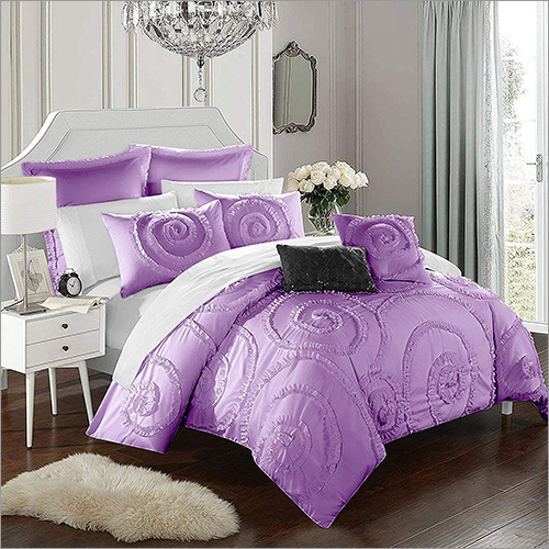 Washable Spiral Frilled Pattern Duvet Set