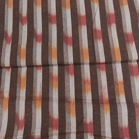Ikat Fabric - Cotton Blend, 44 Inches Wide, Grey Color, Ikat Pattern | Ideal For Kurtis And Women's Casual & Ethnic Wear