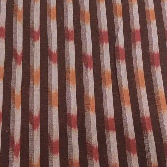 Ikat Fabric - Cotton Blend, 44 Inches Wide, Grey Color, Ikat Pattern | Ideal For Kurtis And Women's Casual & Ethnic Wear