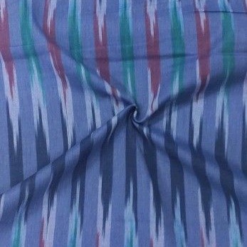 Ikat Fabric - Cotton Blend, 44 Inches Wide, Grey Color, Ikat Pattern | Ideal For Kurtis And Women's Casual & Ethnic Wear