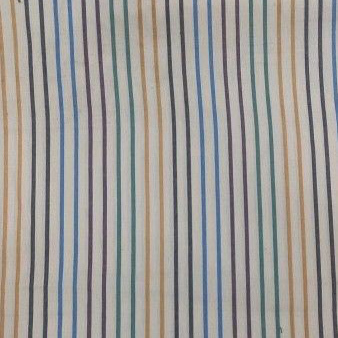Flax Multy Color Strip - 45 Inches Width, 150 Gsm Lightweight Fabric | Ideal For Kurtis & Women's Casual And Ethnic Wear