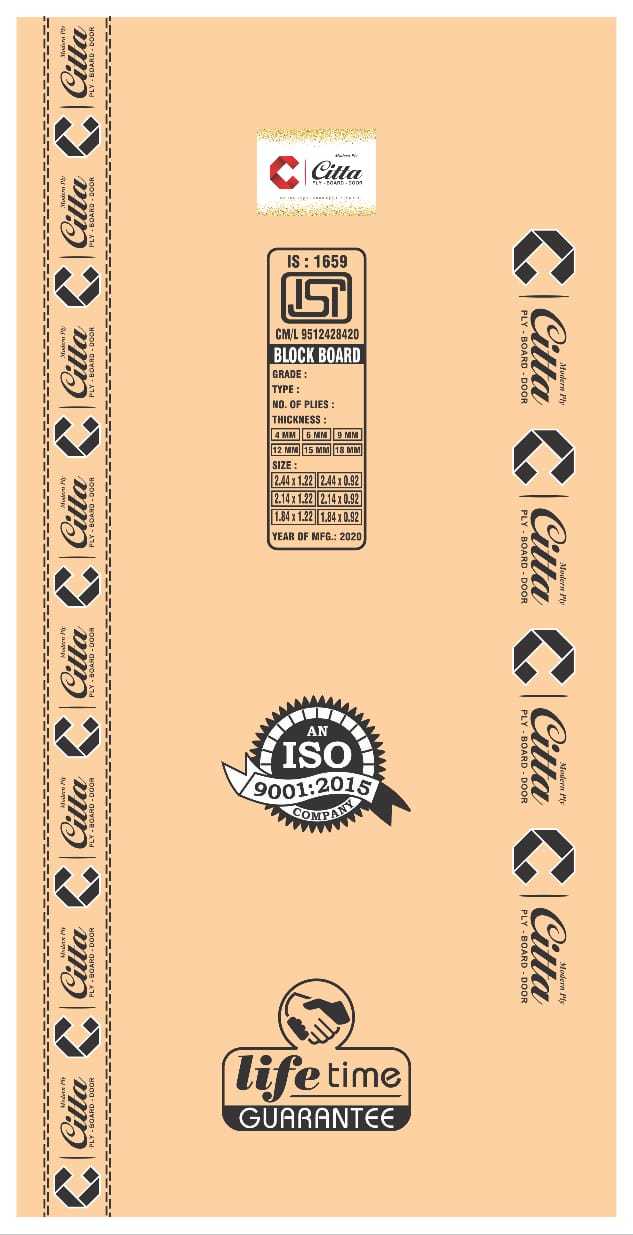 Pine Block Board Core Material: Poplar