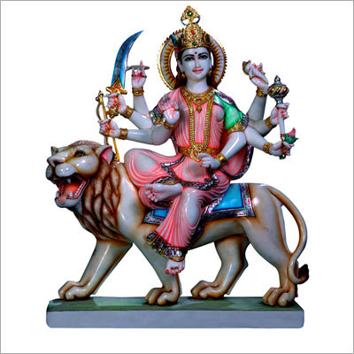 मरमर दुर्गा भगवान की प्रतिमा