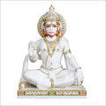 Marble Hanuman Sitting Statue