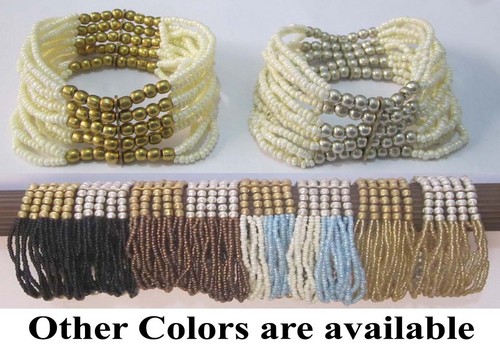 मोतीदार इलास्टिक कंगन