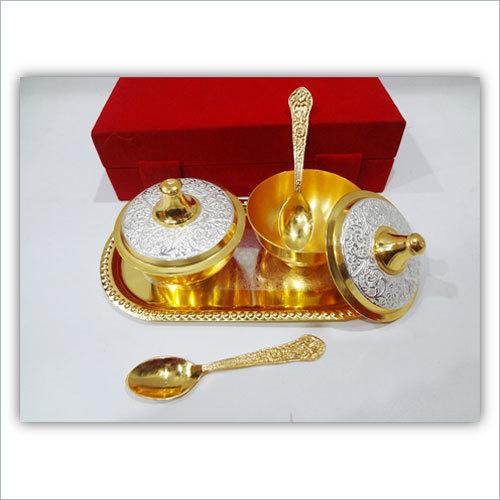 Brass Lid Bowl 5 Pcs Set