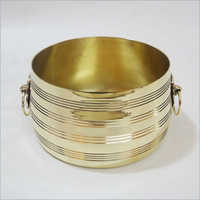 सजावटी गोल कांसा प्लांटर