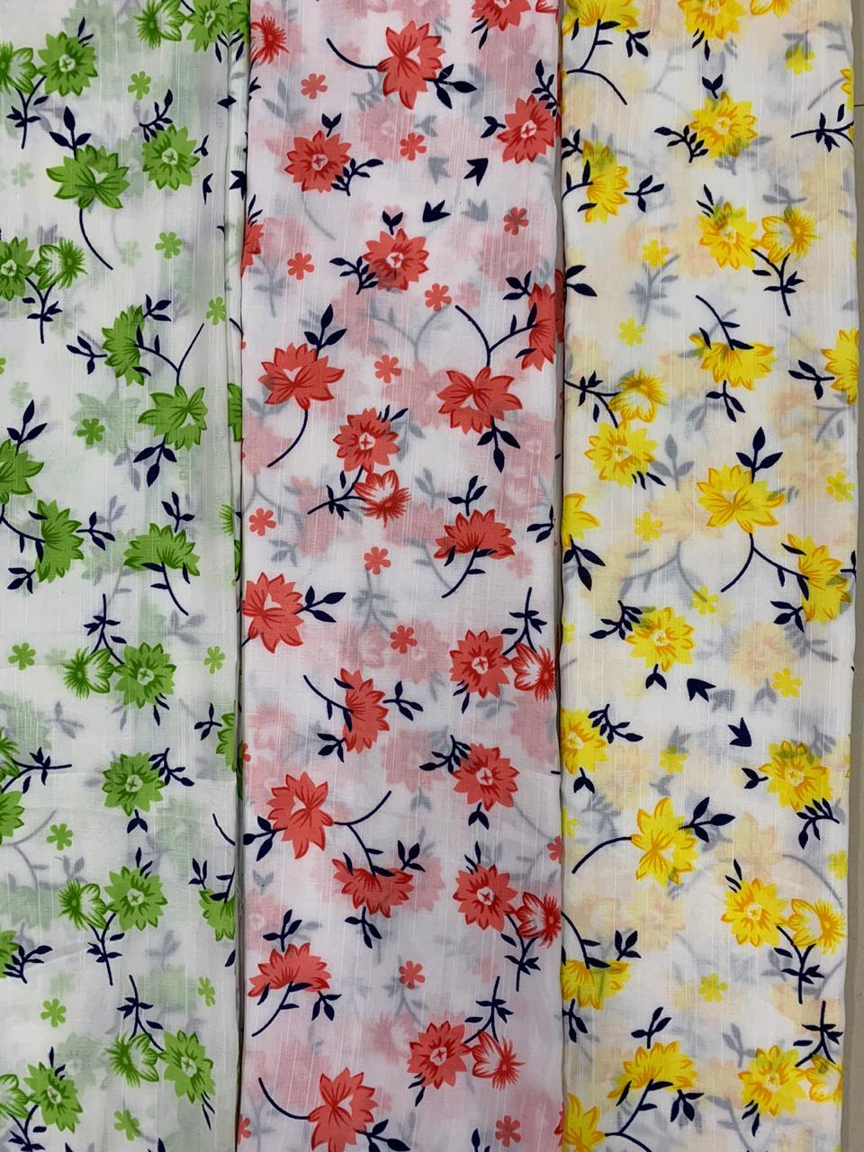 Warm Bsy Slub Print Fabrics