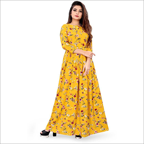 Ladies Crepe Print Kurtis