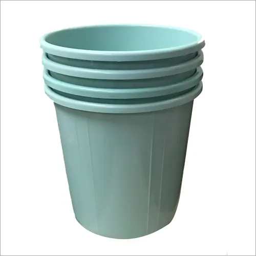 Plastic Dustbin - Color: Cyan