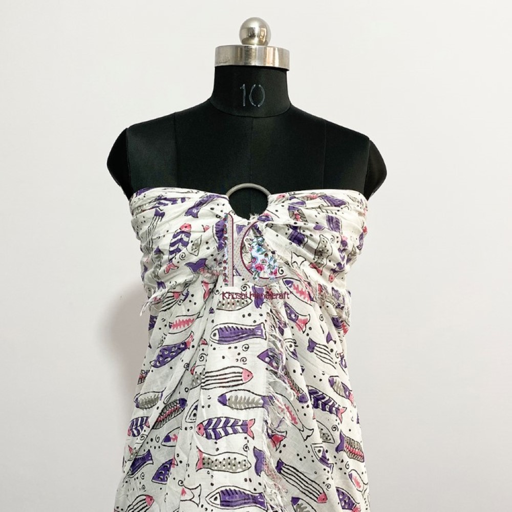 Purple Soft Cotton Beach Eco-friendly Pareo Sarong