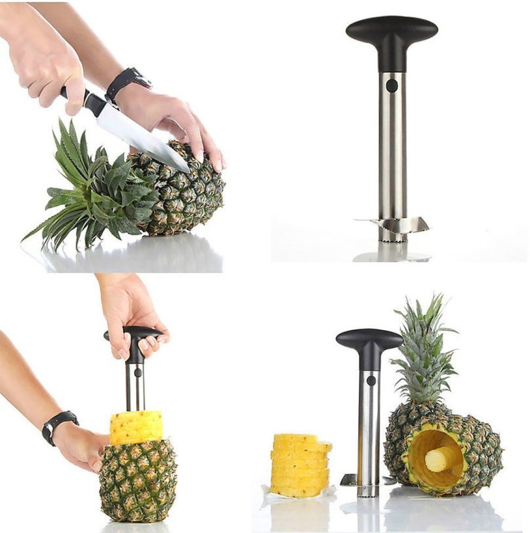 Stainless Steel Pineapple Cutter And Fruit Peeler Corer Slicer Kitchen Knife