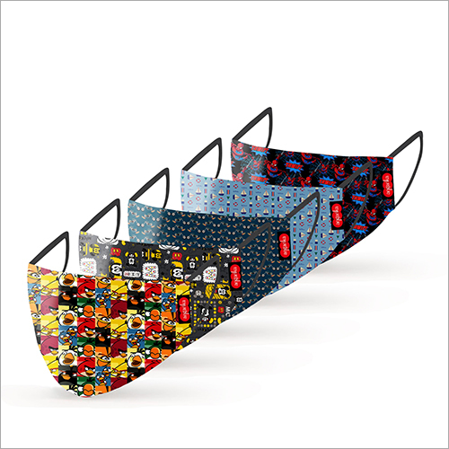 Printed Cotton Mask - Standard Size, Customizable Designs | Anti-Allergic, Comfortable for All Ages