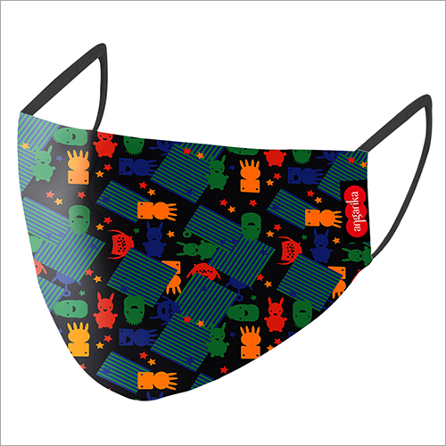Kids Cotton Mask - Standard Size, Multicolor | Suitable for All Ages, Anti Allergic Comfort