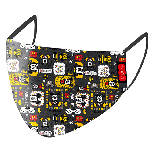 Kids Printed Face Mask - Cotton, Standard Size | Multicolor Design, Anti Allergic Feature
