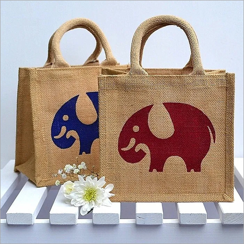 Multicolor Jute Fancy Return Gift Bag
