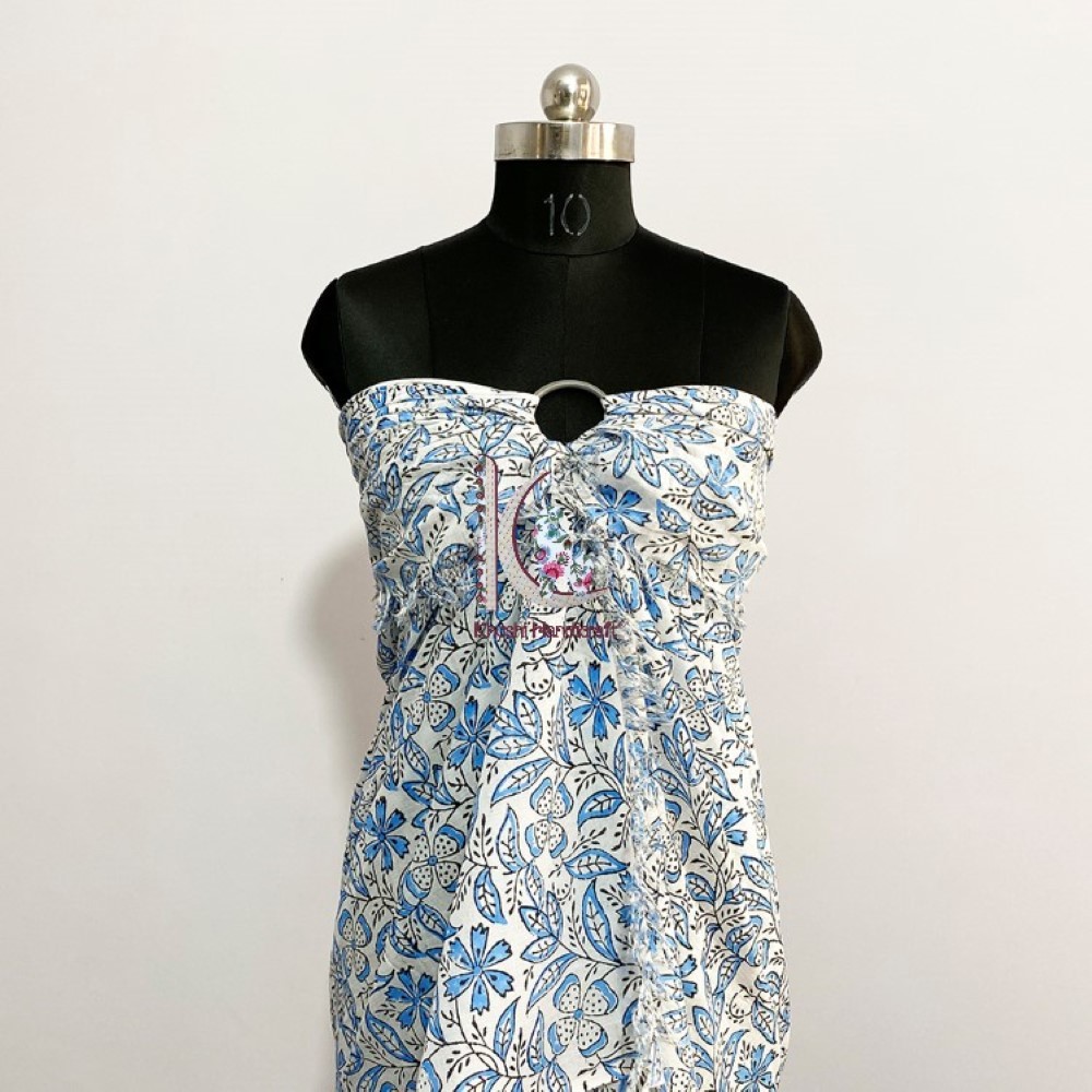 Wholesale New Collection Custom Pareo Sarong - Cotton, 44x72 Inches, Blue | Unisex, Hand Made, Printed Patterns, Floral And Geometrical Designs