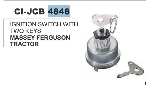 Ignition Switch with Two Keys Massey Ferguson Tractor - Durable Metal Construction, Precision Engineering | Warranty Included