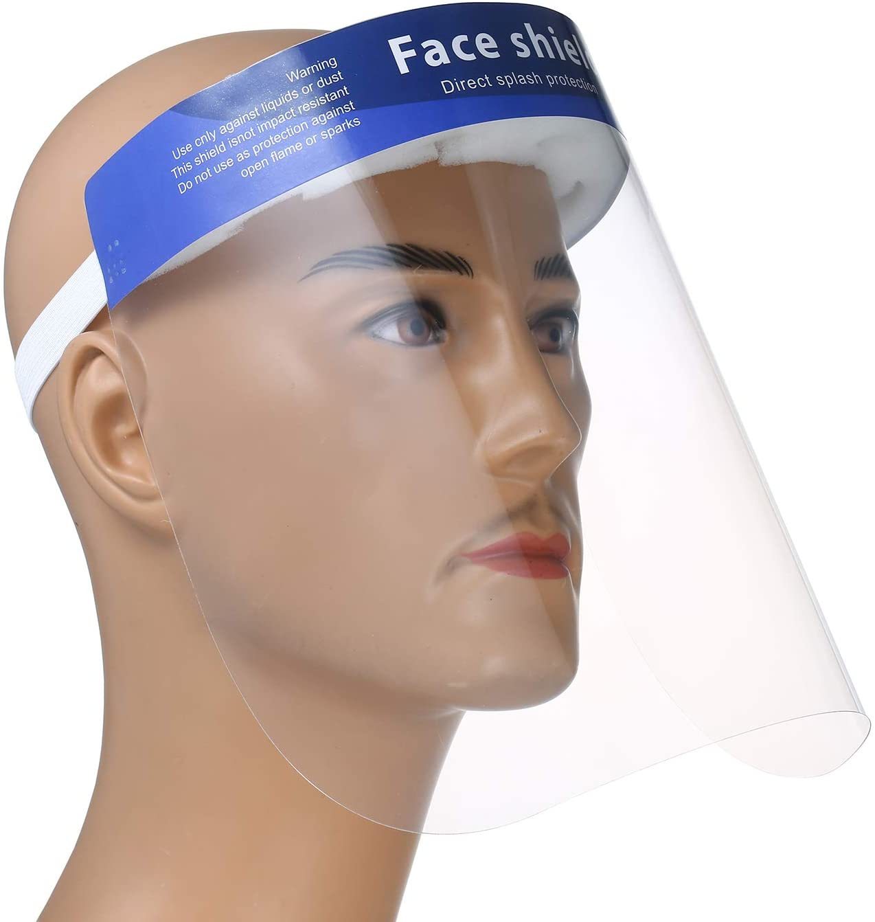 Face Shield - Clear Plastic, 15x10 Cm | Impact Resistant, Comfortable Fit, Lightweight Design, Easy To Clean, Reusable Design
