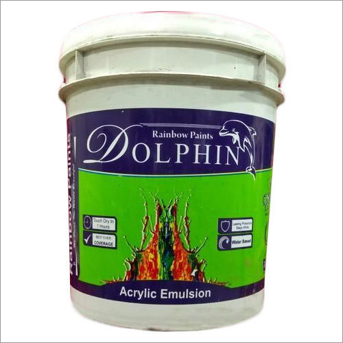 Dolphin Acrylic Emulsion - Liquid Wall Paint , High Gloss Finish, 99.9% Purity, Available in 4, 10, 20 Litre