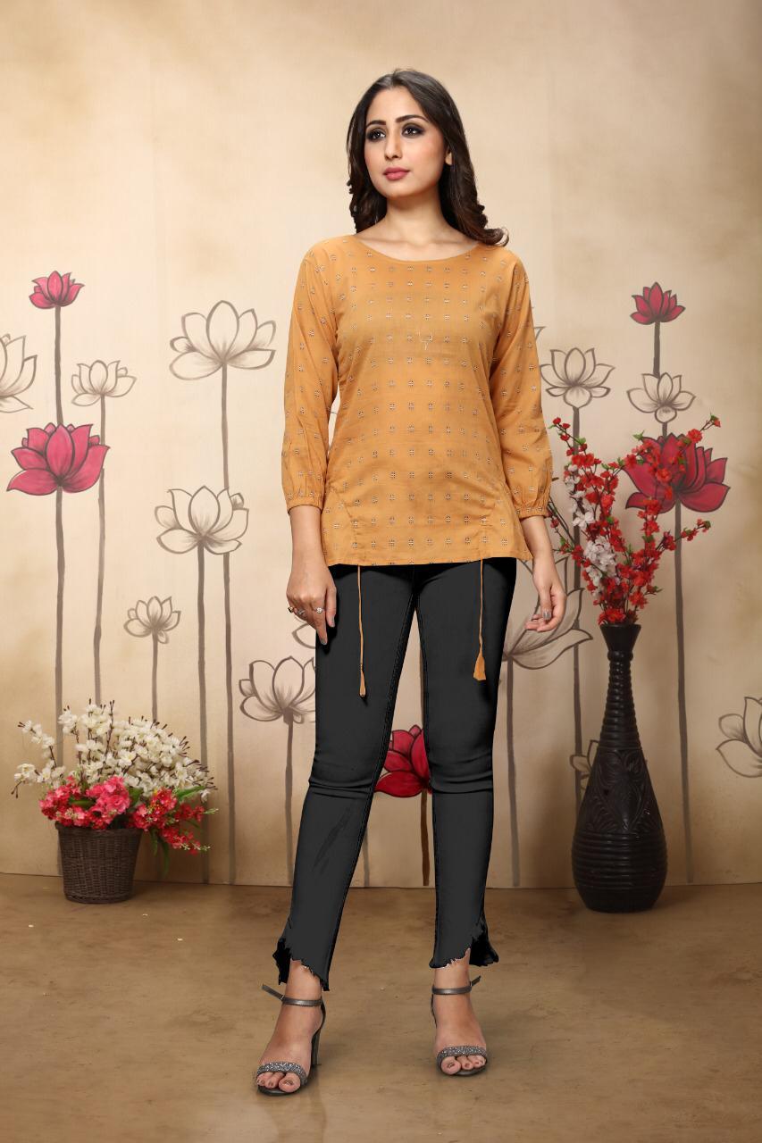Ladies Tops - Woven Stripes Cotton, Sizes S(l36) M(38) L(40) Xl(42), Washable, Printed Pattern, Suitable For All Seasons