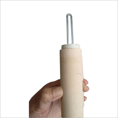 डायटोमाइट स्प्लैश-प्रूफ थर्मोकपल (कई उपयोग) मापने की सीमा: 1400-1800 सेल्सियस (Oc)