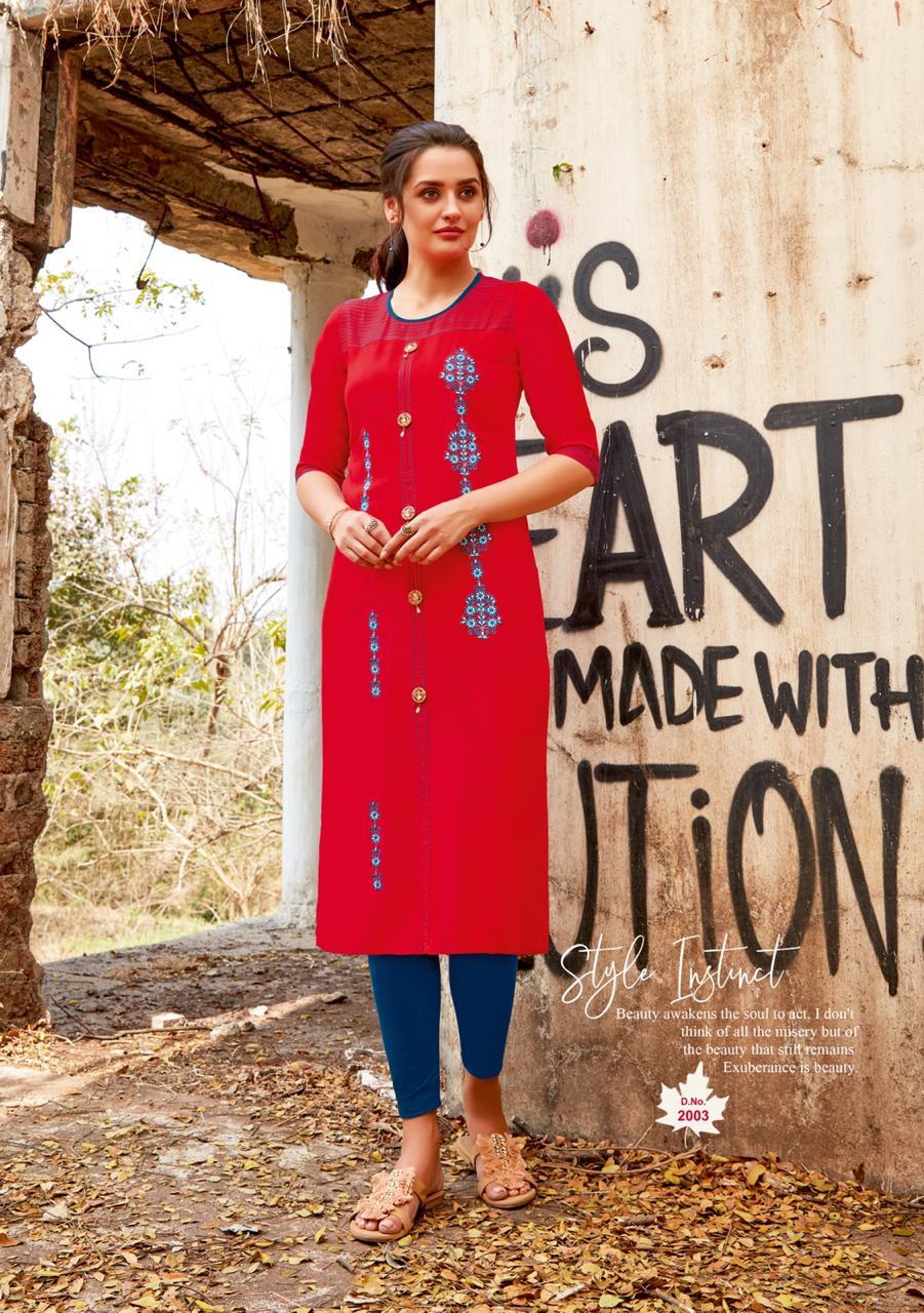 Jinesh Lunched By Candy Vol-2 - 14 Kg Rayon Slub With Hand Work | Ladies Formal Wear, 3-4th Sleeve, Available In M/l/xl/xxl, Printed Designs For All Seasons