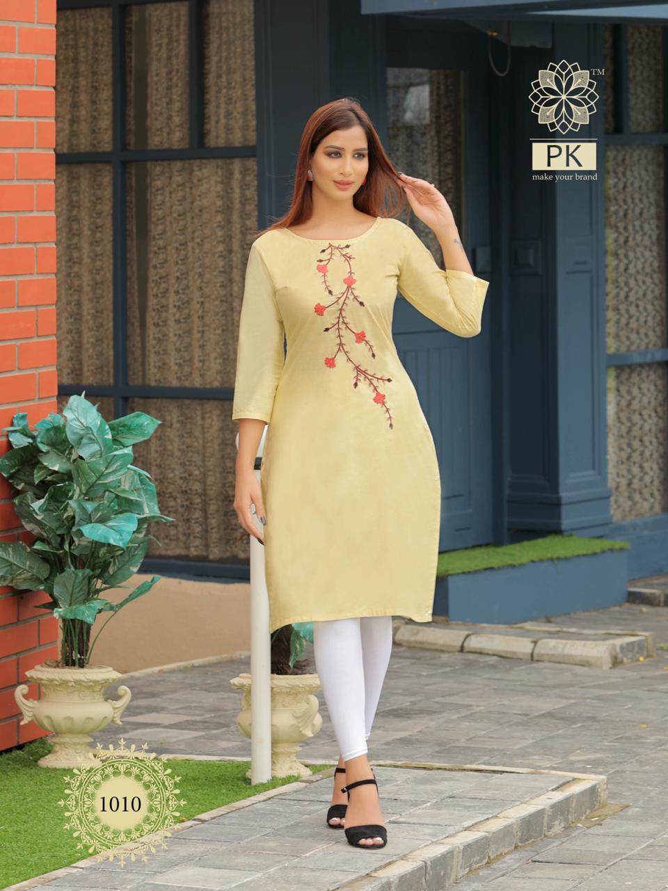 Pk Lunched By Fashion Rainbow Vol-1 - Heavy Cotton, Sizes S(36) To 4xl(48), Length Approx 39, 21 Designs | Washable, 3-4th Sleeve, Formal Style