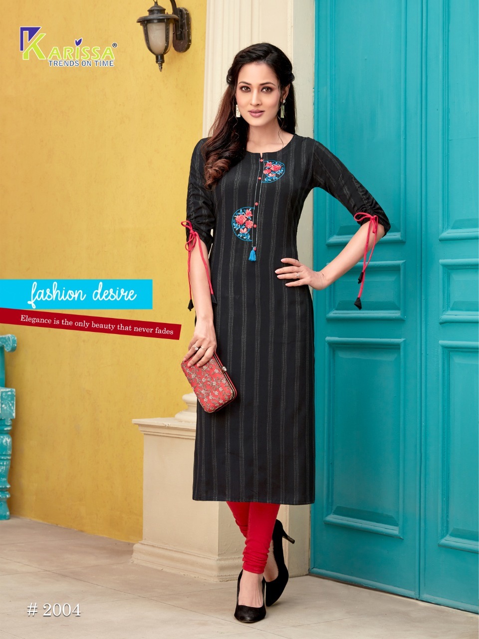 Krissa Lunched By Vintage - Rayon Fabric, 46" Length, Available Sizes M(38) To 3xl(46) | Formal Attire, Washable, Hand Work With Thread Decoration