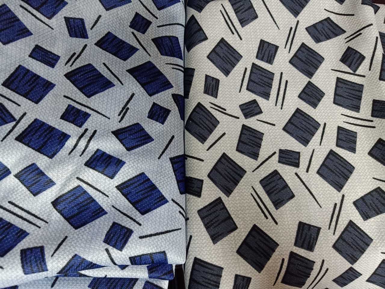 Soft Matty Printed Fabric - 58-60 Inch Width Medium Gsm 190-220 Full Customization Options | Exceptionally Soft Light In Weight Stretchable Washable Perfect For Lowers T-shirts Bags Sportswear And Shoes