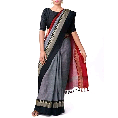 Khadi Cotton Saree - Multicolor Vumri Design , Casual Style for Everyday Elegance