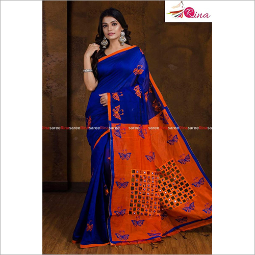 Available In Different Color Ladies Printed Handloom Saree