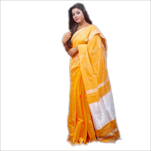 Ladies Handloom Saree - Multicolor Plain Weave | Perfect for Traditional Occasions, All Season Wear