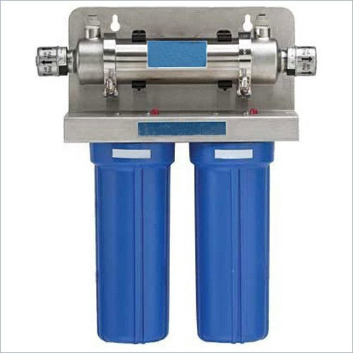UV Water Purifier - Stainless Steel, 12" x 10" x 6" Dimensions | 11W UV Lamp Power, 10 GPM Flow Rate, 1 Year Warranty, Sediment & Carbon Filter