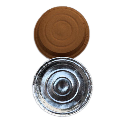 8 Inch Silver Paper Plate - Paper Material, Disposable Design | Ideal for Events and Parties, Durable and Lightweight