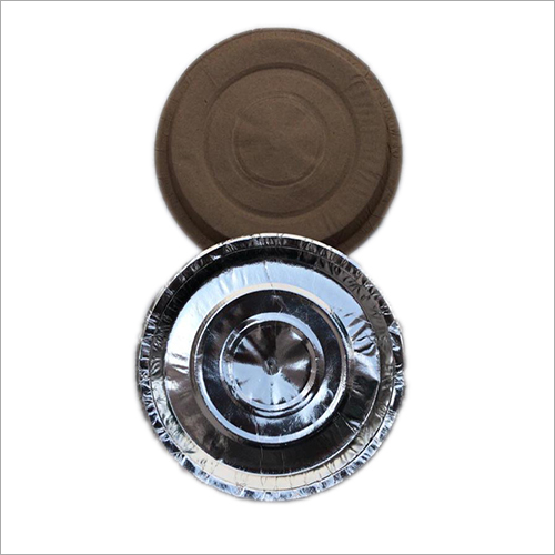 7 Inch Round Silver Paper Plate - Paper Material, 65 ml Size | Disposable, Ideal for Events and Parties