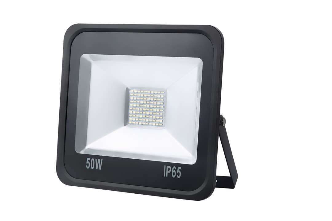 30w Led Flood Light - Aluminium, 22x22x4.5 Cm, Matte Black | Ip66 Waterproof, Soft Light, 6500k Cool White, 50000 Hours Lifetime
