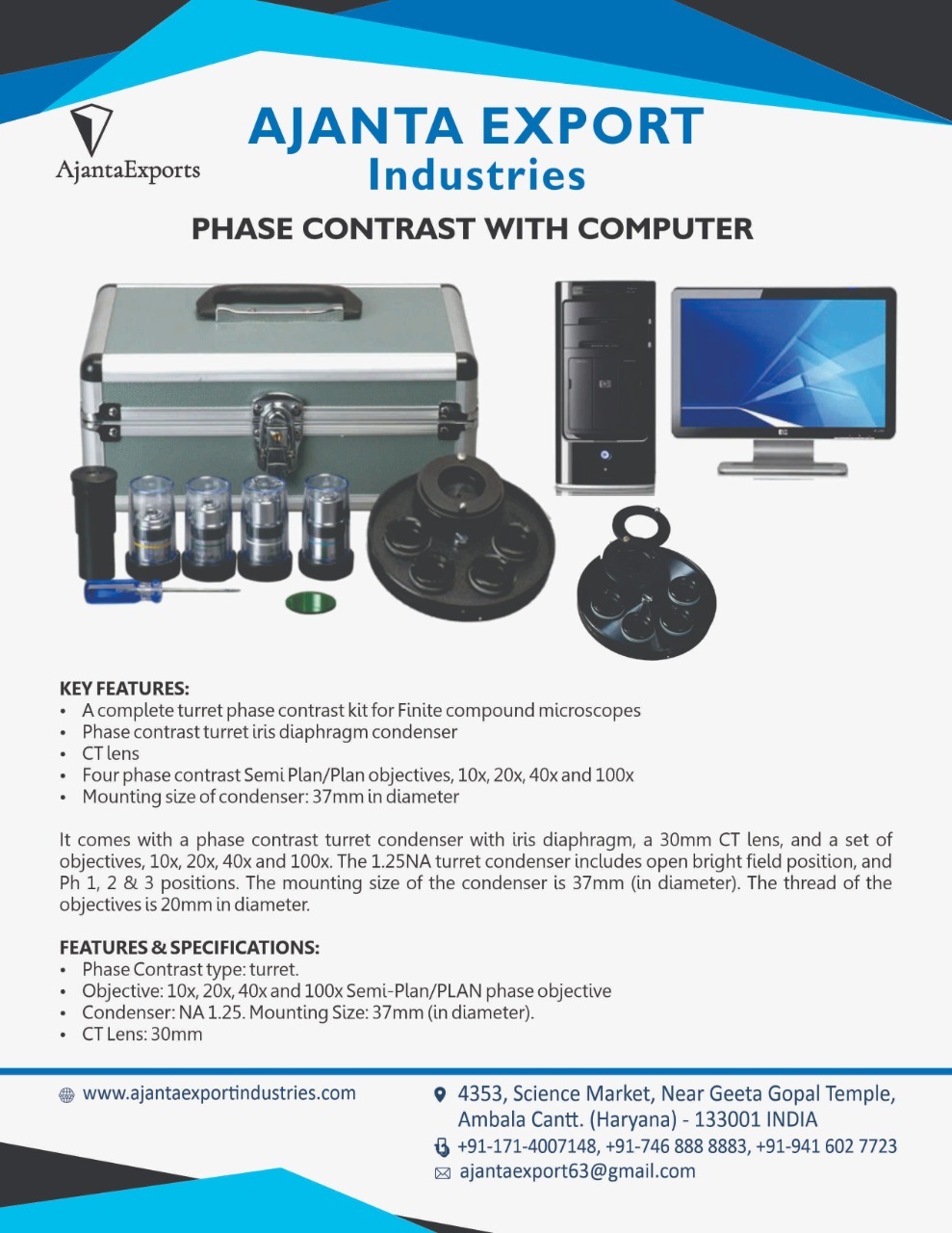 Microscope Trinocular With Camera And Pc